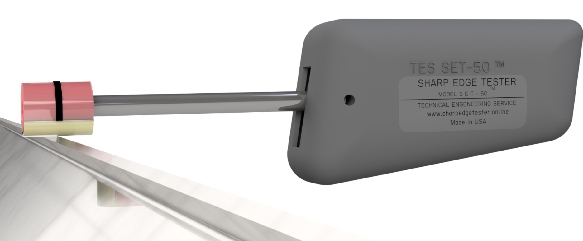 TES社シャープエッジテスター　金属の鋭利な部分で人にケガをさせないために！